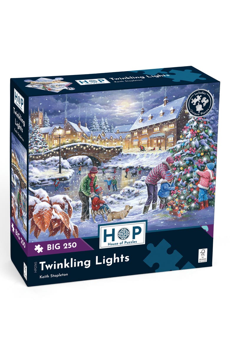 The House of Puzzles Twinkling Lights Big 250-Piece Jigsaw Puzzle, Main, color, 