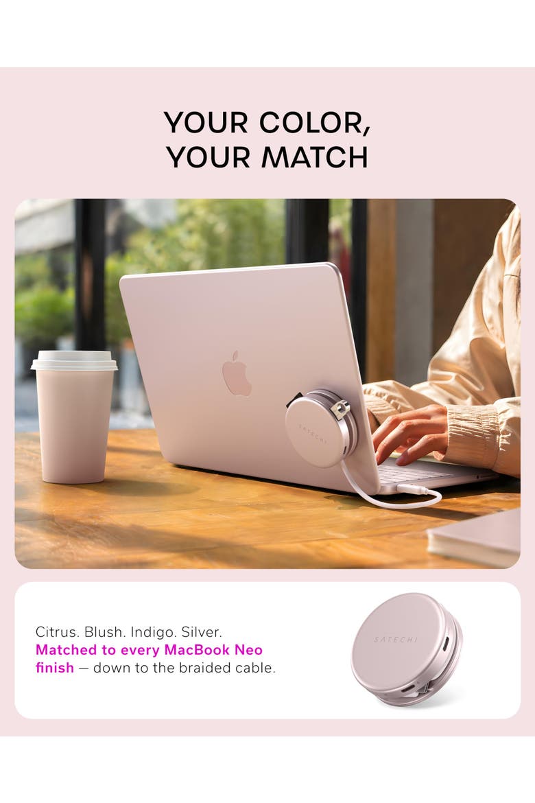 OntheGo 5-in-1 USB-C Multiport Adapter, Alternate, color, Blush