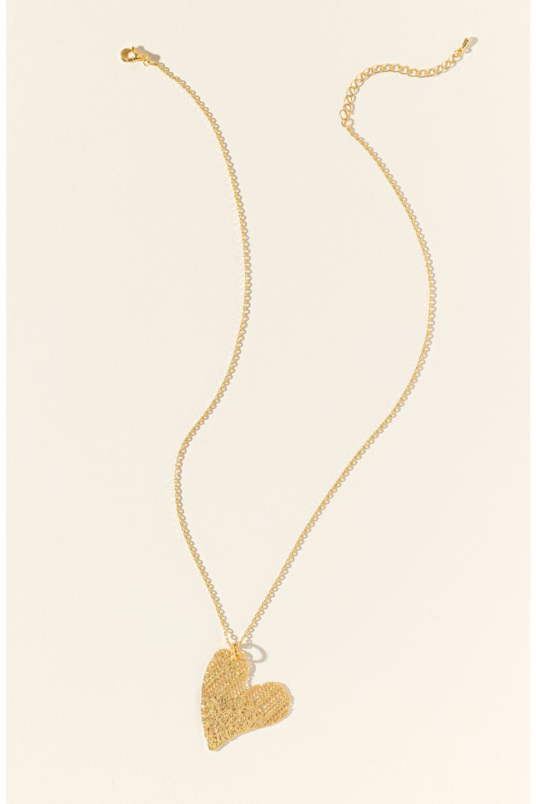 Precious Dipped-Lace Heart Necklace, Main, color, multi