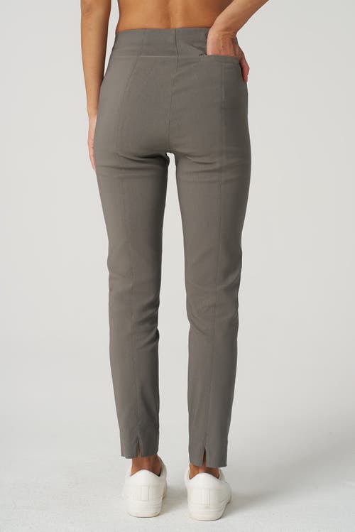 Franne Golde All Season Slim Stretch Ankle Pant With Back Slit