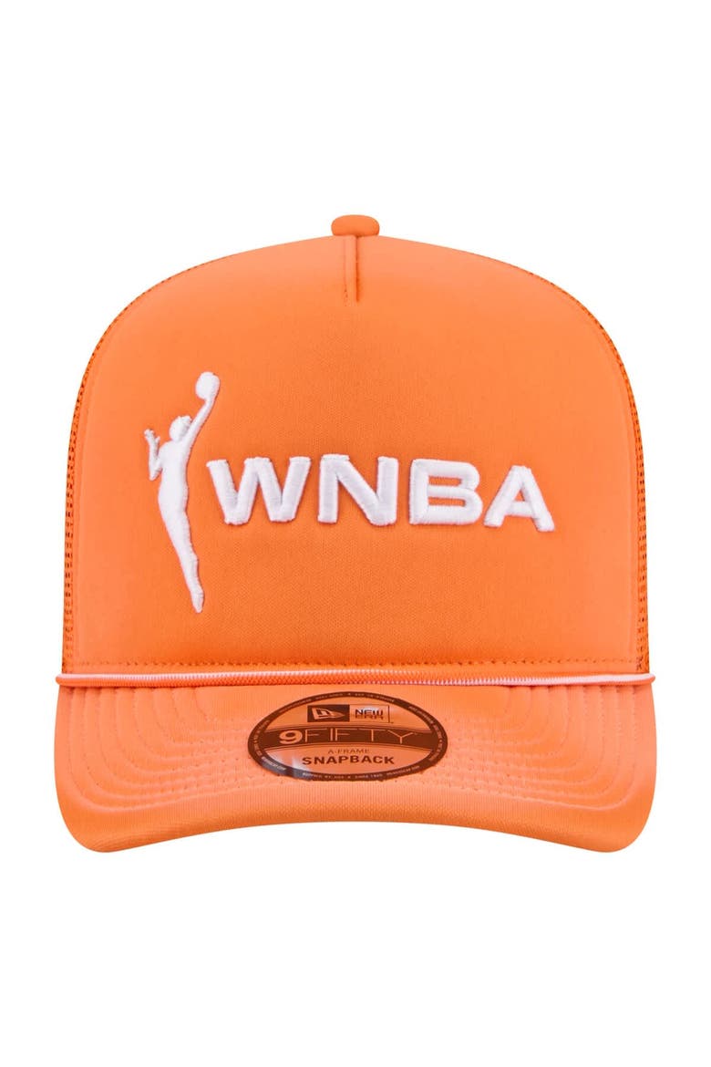 Unisex New Era  Orange WNBA Gear Worn Foam Front 9FIFTY A-Frame Trucker Rope Snapback Hat, Alternate, color, Orange