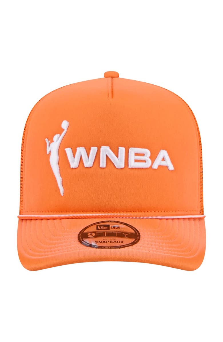 New Era Unisex New Era Orange WNBA Gear Worn Foam Front 9FIFTY A-Frame Trucker Rope Snapback Hat, Alternate, color, Orange