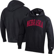 Champion Men's Champion Black Nebraska Huskers Team Arch Reverse Weave Pullover Hoodie