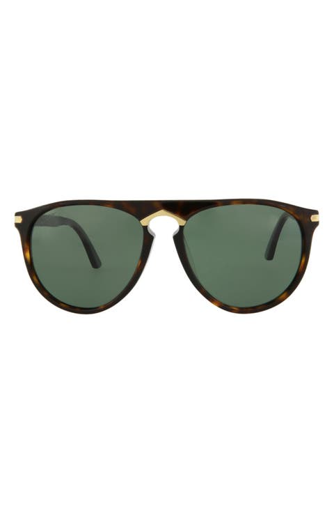 57mm Aviator Sunglasses