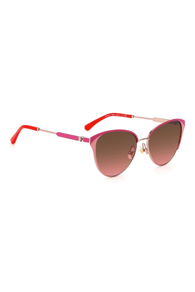 ianna 56mm gradient cat eye sunglasses, Alternate, color, ROSE GOLD