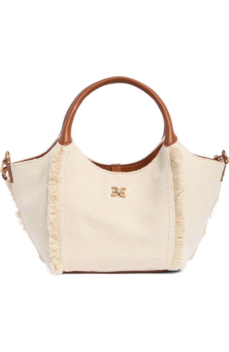 Sam Edelman Mini Sydney Frayed Bucket Tote, Main, color, Neutral
