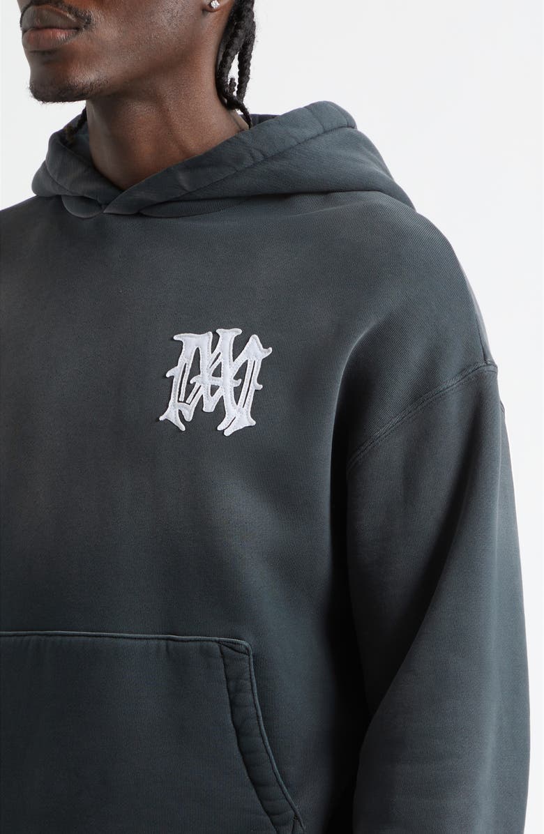 AMIRI Hollywood Embroidered Logo Hoodie, Alternate, color, Black