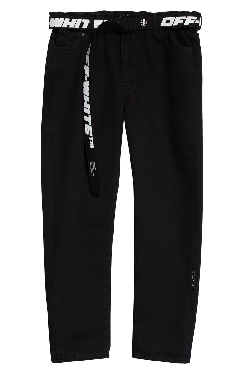 Off-White Slim Fit Low Crotch Jeans, Alternate, color, 