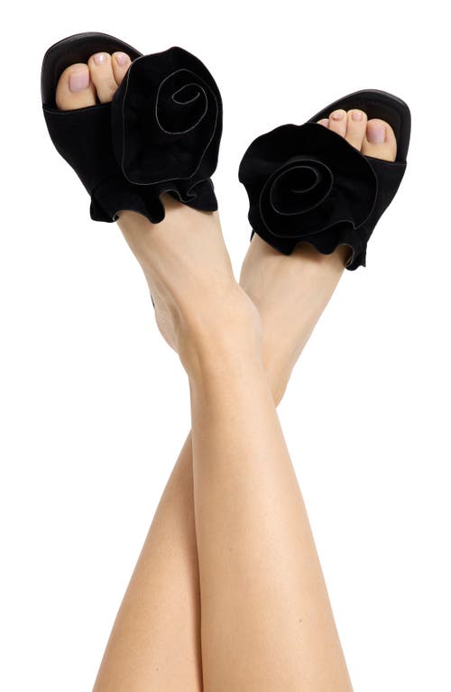 Kate Spade New York Flourish Flower Accent Sandal In Black