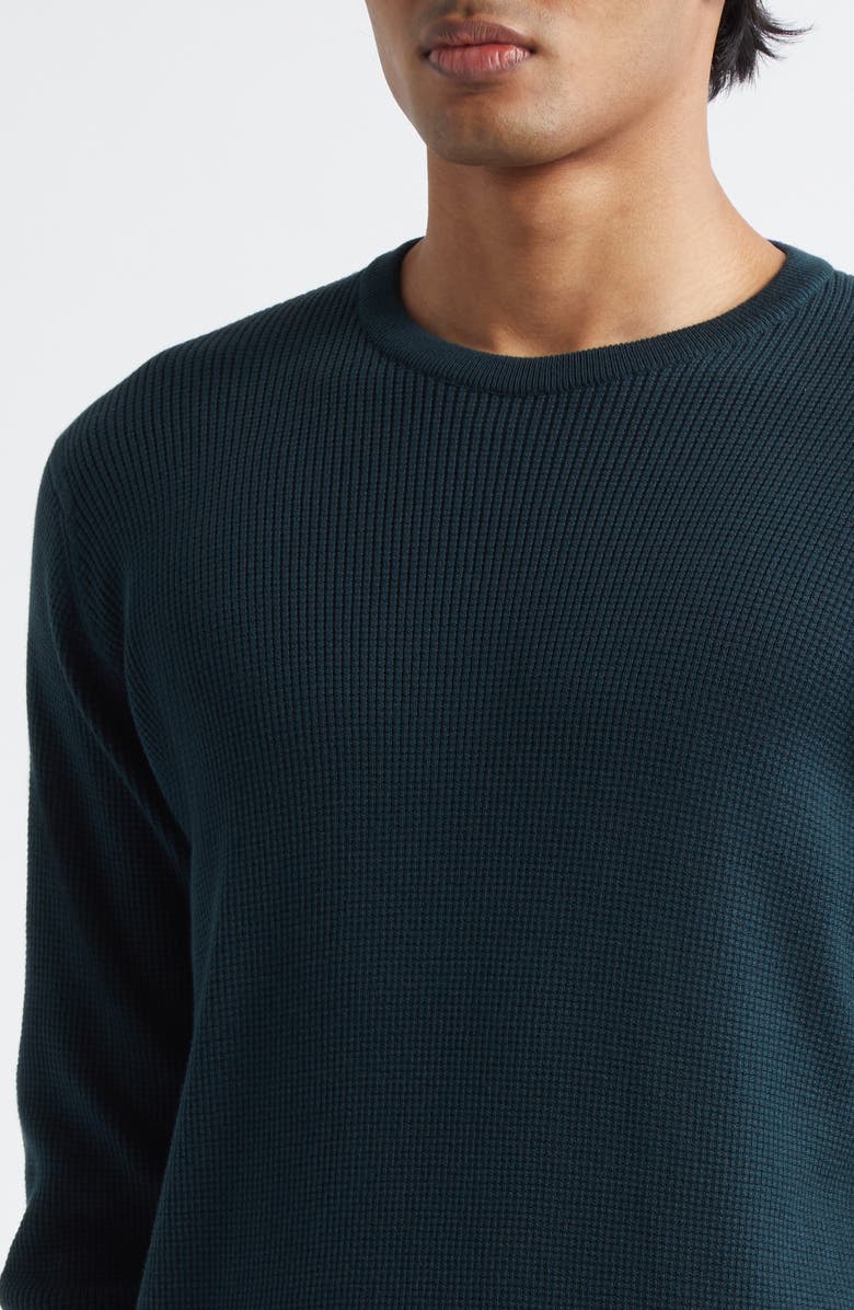 John Smedley Calix Thermal Stitch Sea Island Cotton Sweater, Alternate, color, Rainforest