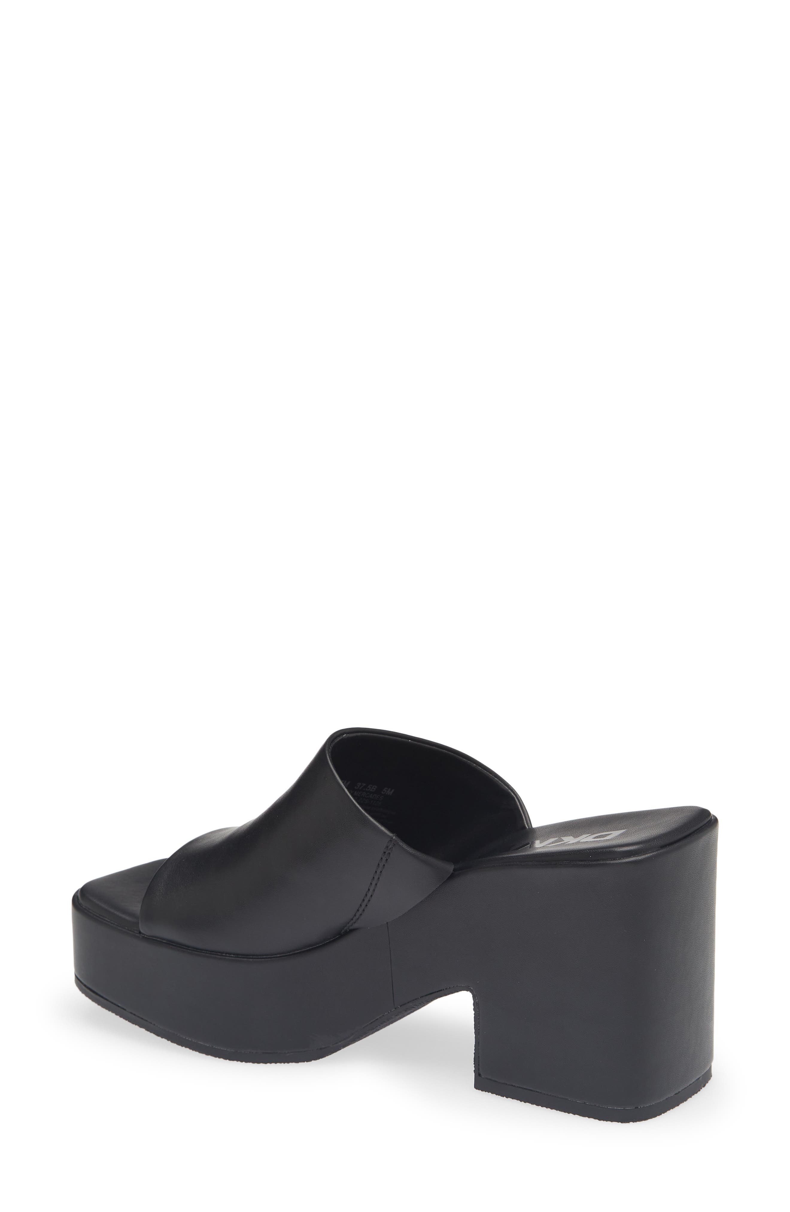 Mercades Platform Slide Sandal, Alternate, color, BLACK