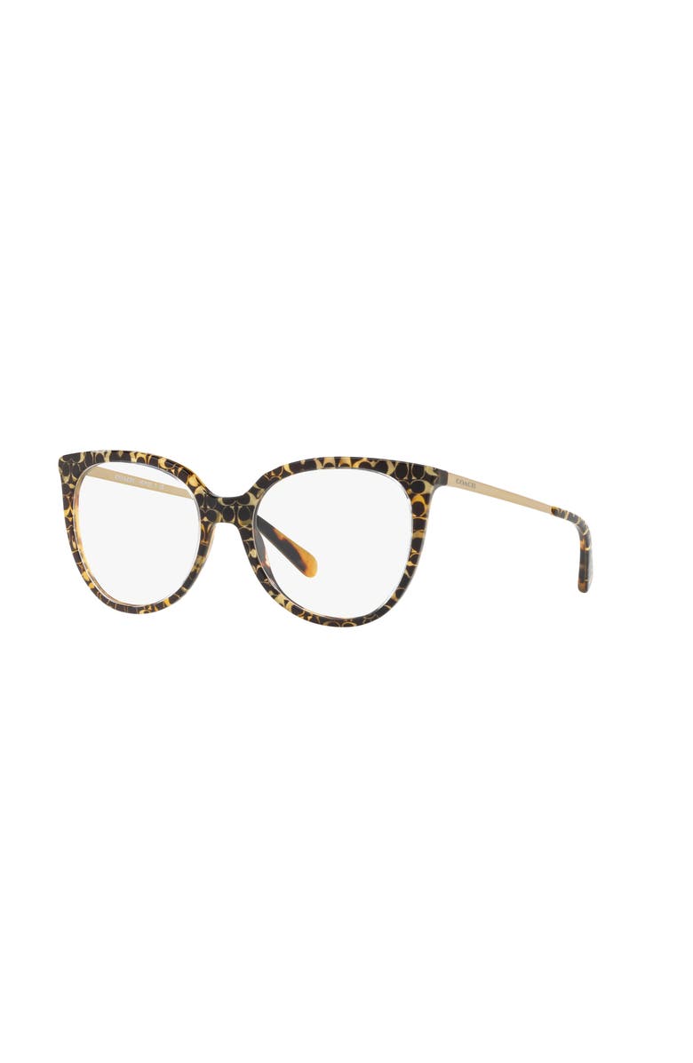 COACH 53mm Square optical glasses, Main, color, Tortoise