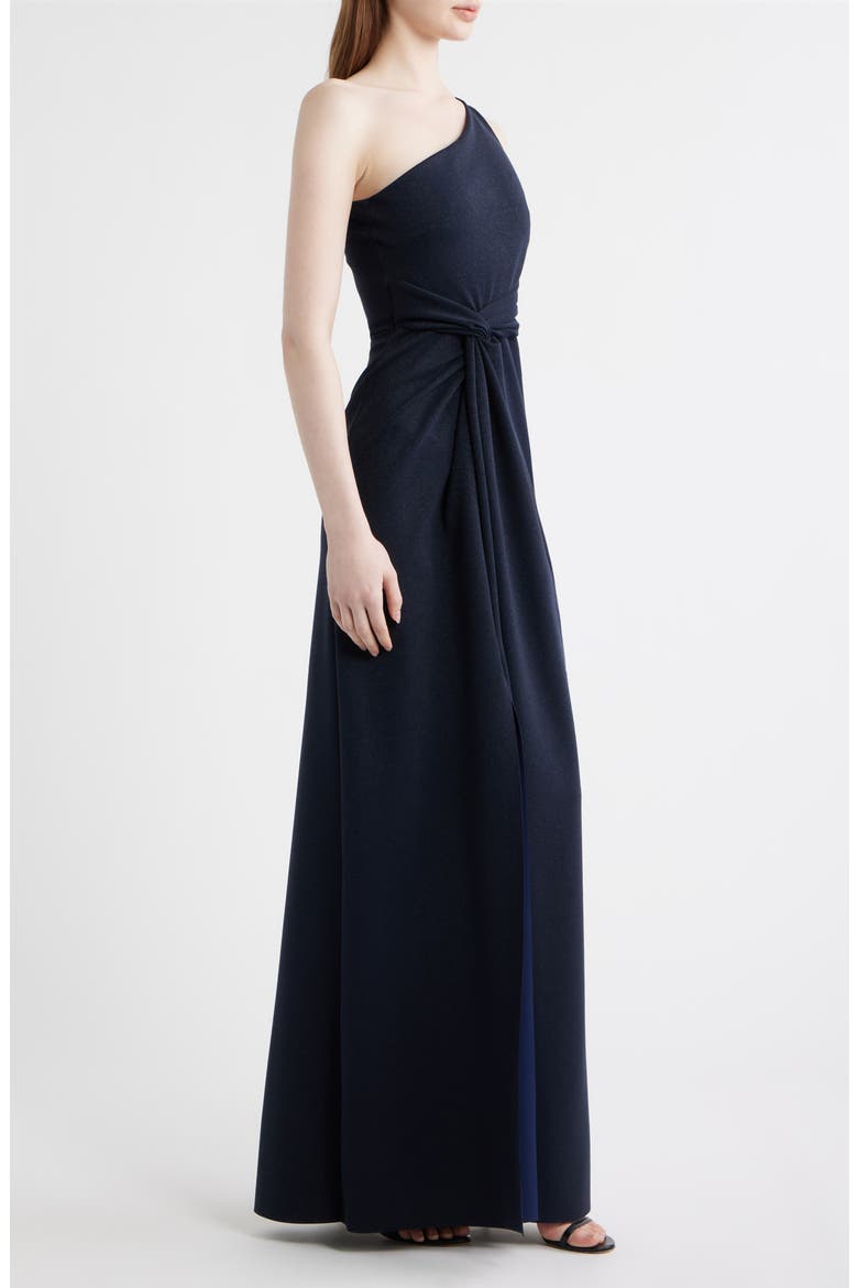 Sugar Off the Shoulder Gown, Alternate, color, BLU NOTTE