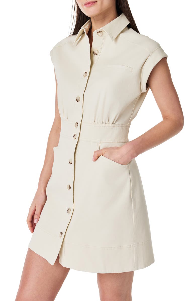 SPANX<sup>®</sup> Button Front Stretch Twill Utility Dress, Alternate, color,