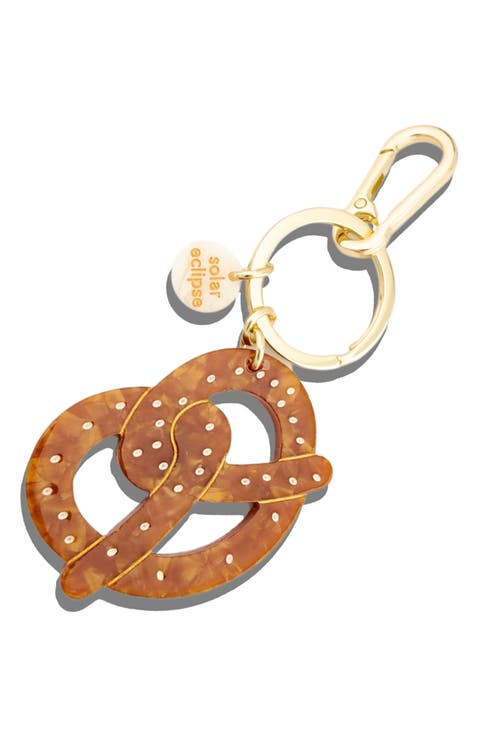 Hand-Painted Pretzel Bag Charm & Keychain