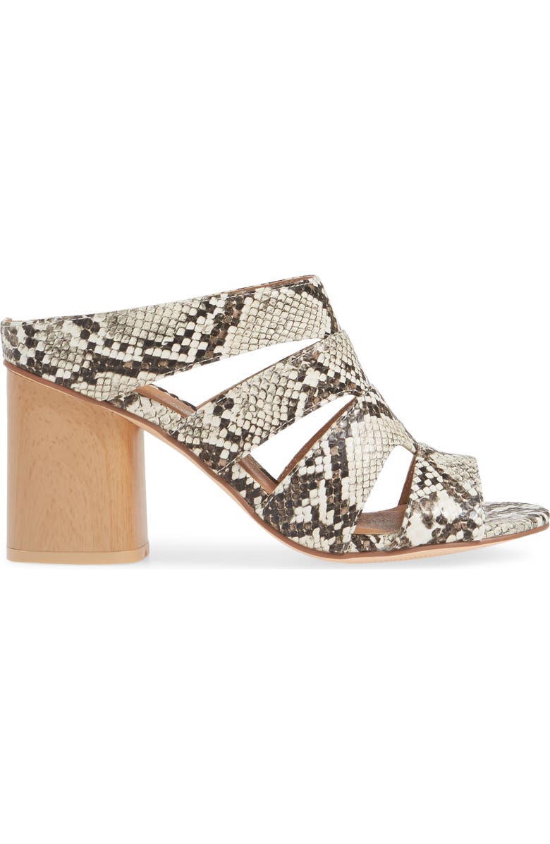 Very Volatile Haider Snake Embossed Slide Sandal, Alternate, color,