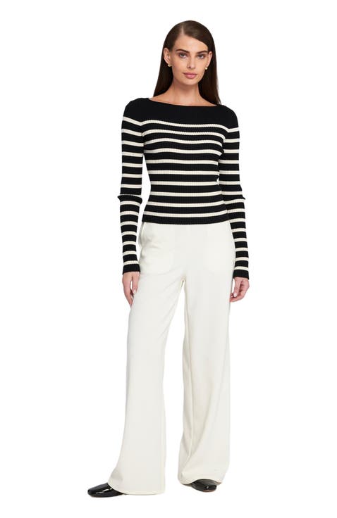 Fine Gauge Light Weight Striped Sweater