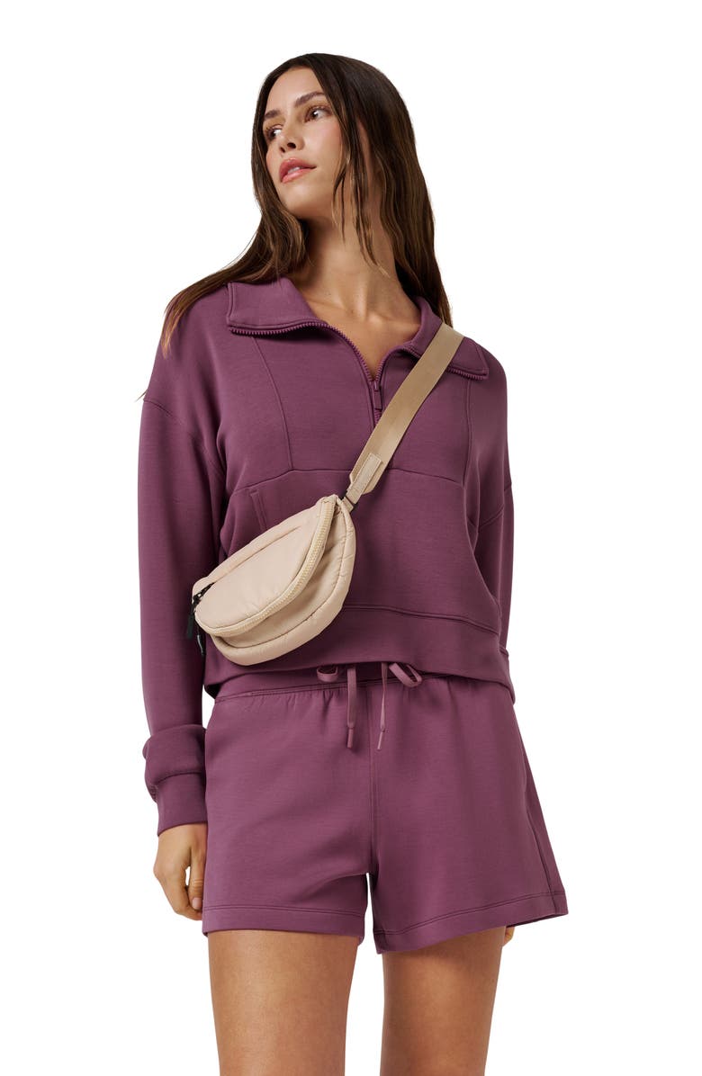 TravisMathew Skyloft Soft Drawstring Shorts, Alternate, color, Damson