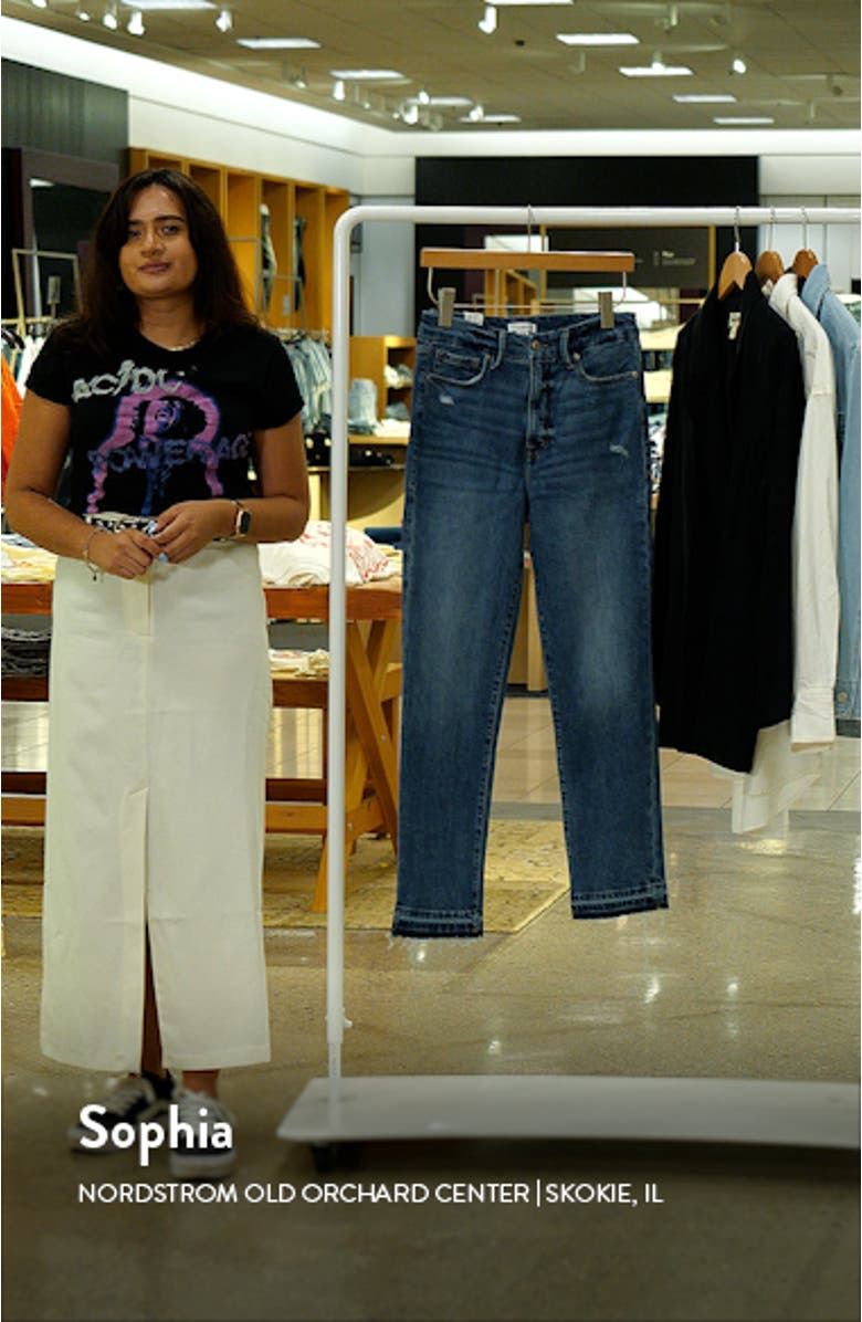 Good Classic Distressed Release Hem Jeans, sales video thumbnail