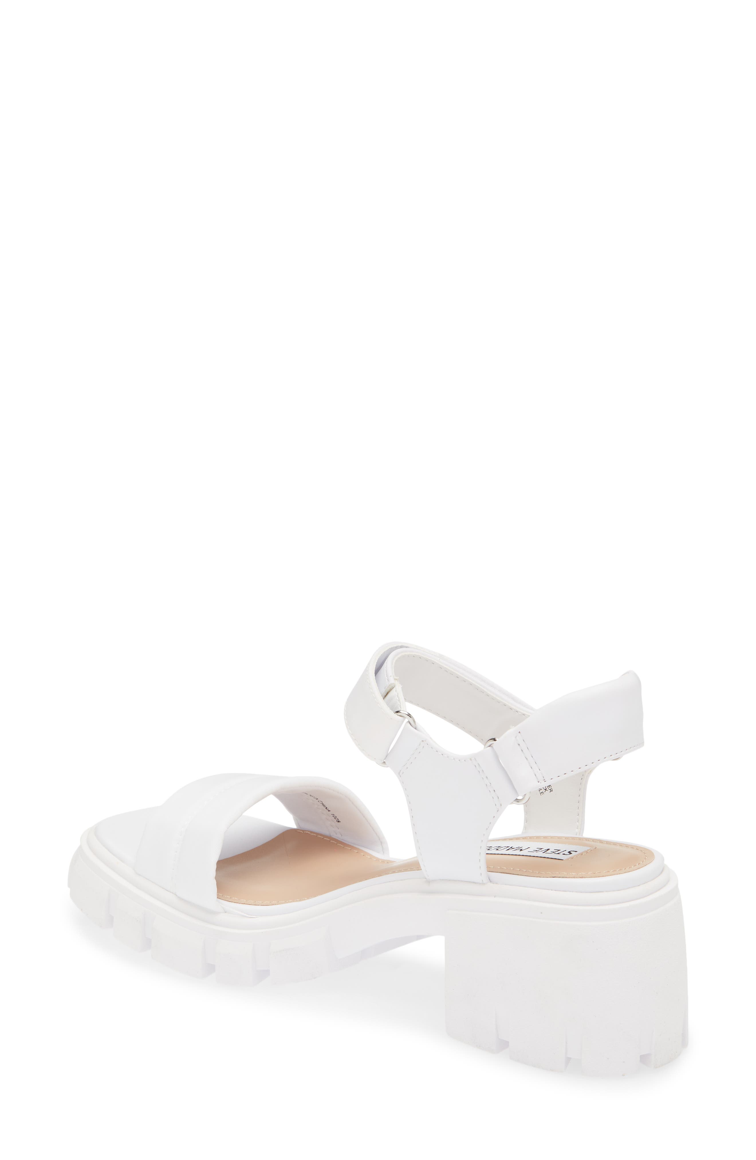 Louella Ankle Strap Sandal, Alternate, color, WHITE
