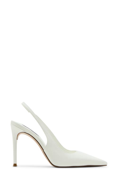 Steve Madden Reyes Pointed Toe Slingback Sandal In White Box