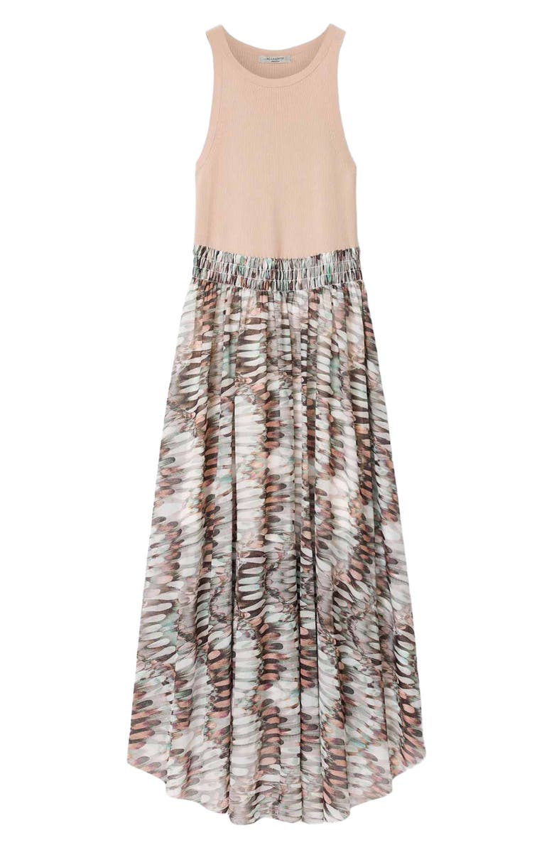 AllSaints Zenia Maxi Dress, Alternate, color, Carmel Off White
