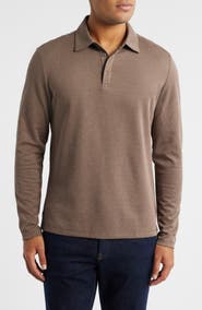 Robert Barakett Glendale Long Sleeve Cotton Blend Polo