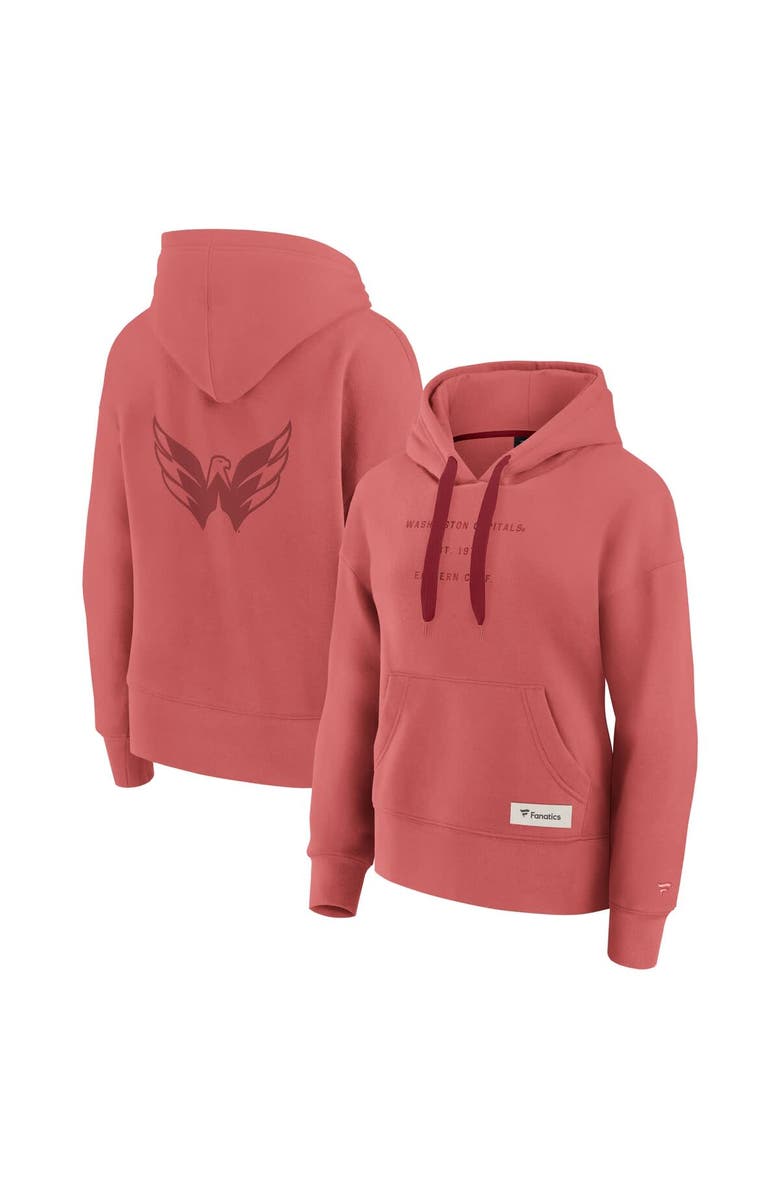 FANATICS Women's Fanatics Red Washington Capitals Elements Future Ground Subtle Tonal Pullover Hoodie, Main, color, Red