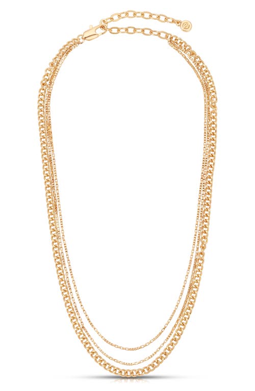 Ettika Minimalist Layered Chain Necklace In Gold