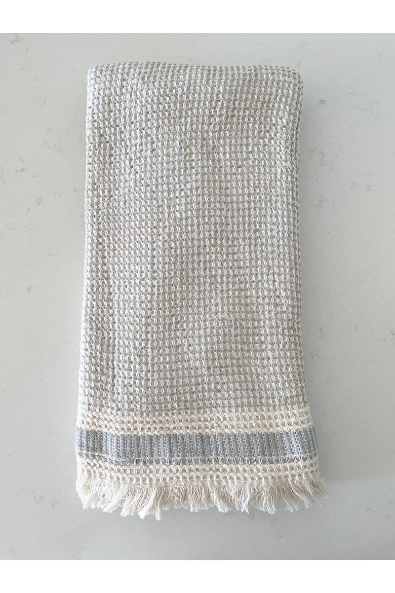 Waffle Striped Turkish Cotton Bath Towel, Alternate, color, Warm Beige