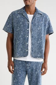 HONOR THE GIFT Floral Jacquard Camp Shirt