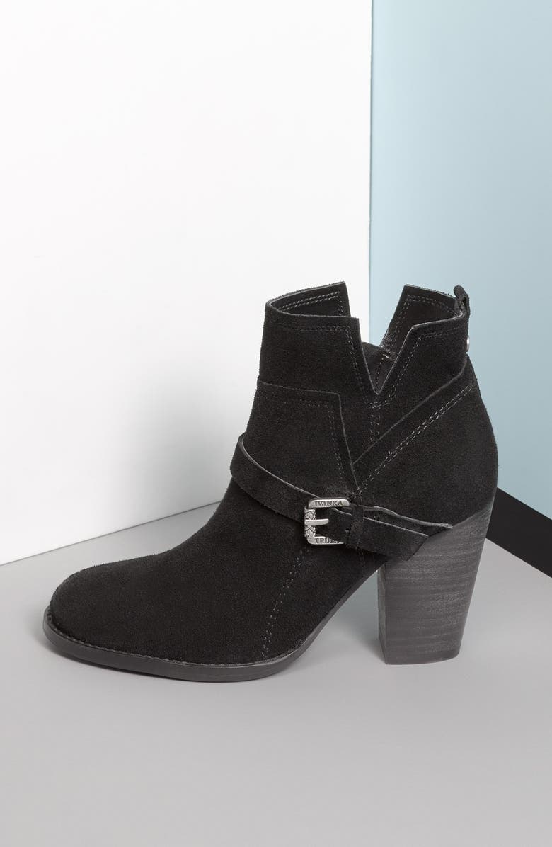 Ivanka Trump 'Frankly' Belted Round Toe Bootie, Alternate, color,