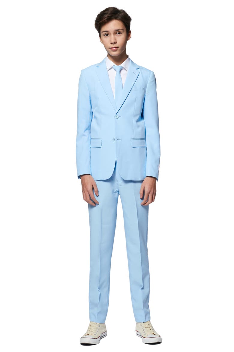 Kids' Cool Blue Two-Piece Suit with Tie video