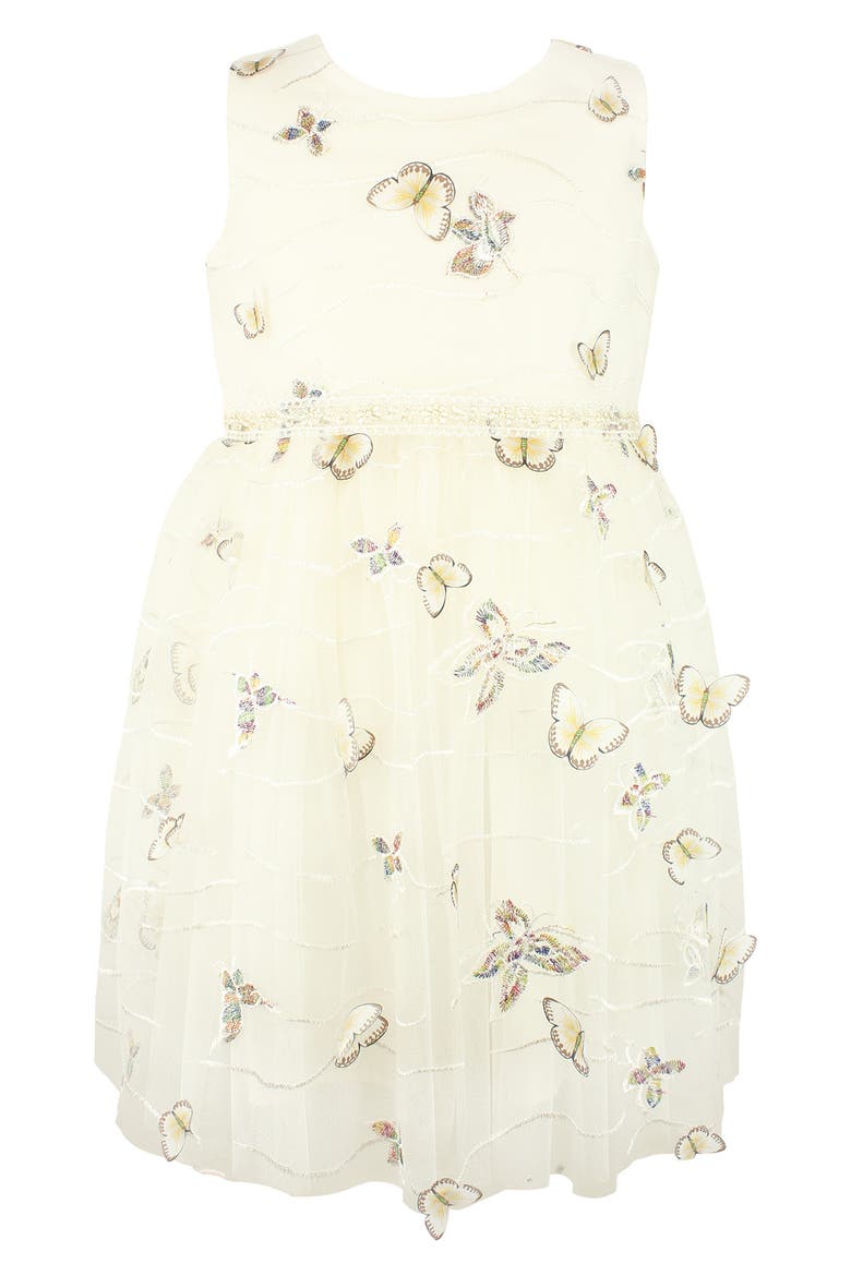Kids' Butterfly Tulle Dress, Main, color, IVORY