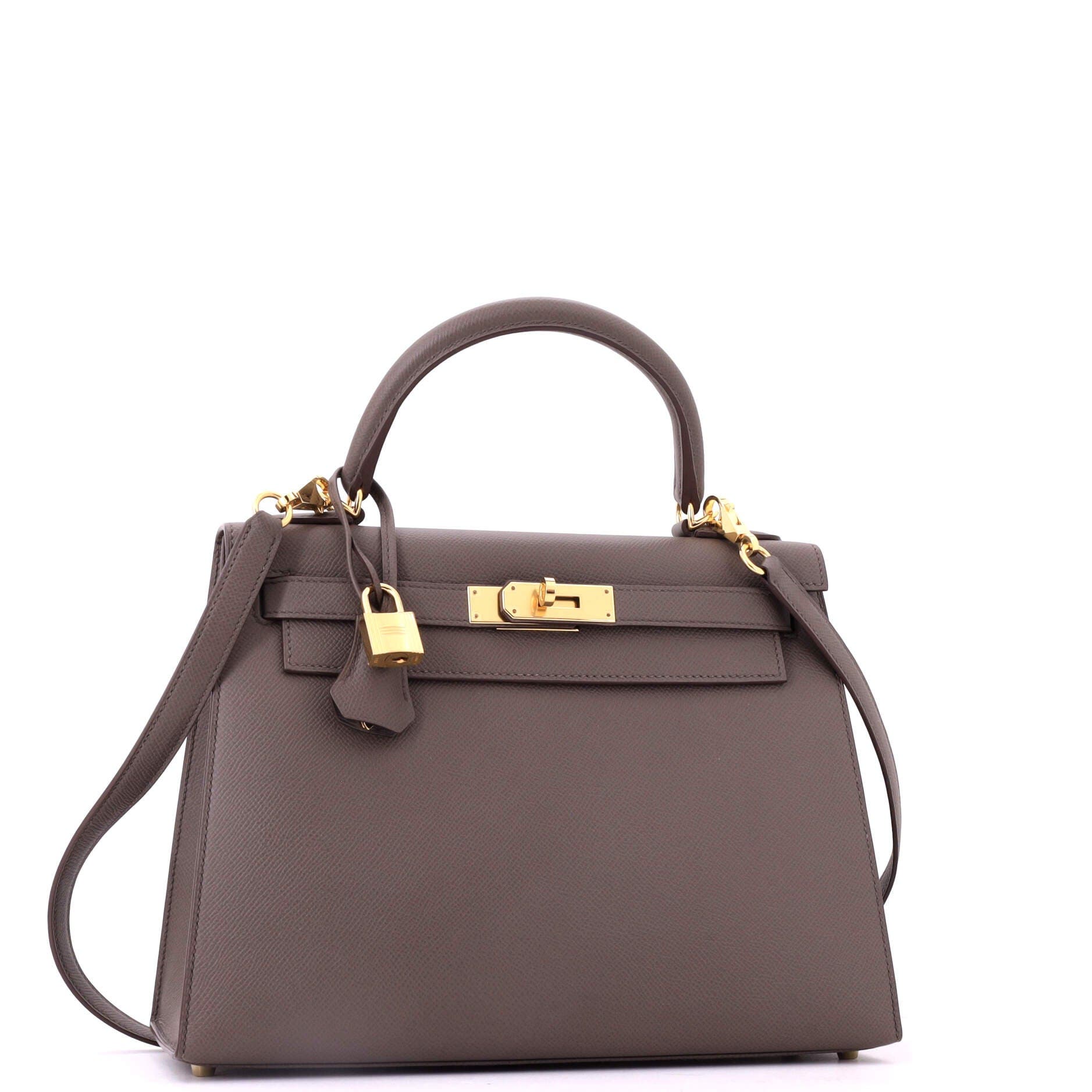 Kelly Handbag Grey Epsom with Gold Hardware 28, Alternate, color, Grey