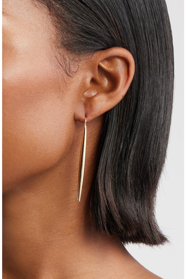 Pointed Bar Drop Earrings, Alternate, color, GOLD