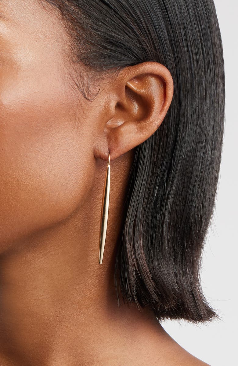 Nordstrom Pointed Bar Drop Earrings, Alternate, color, Gold