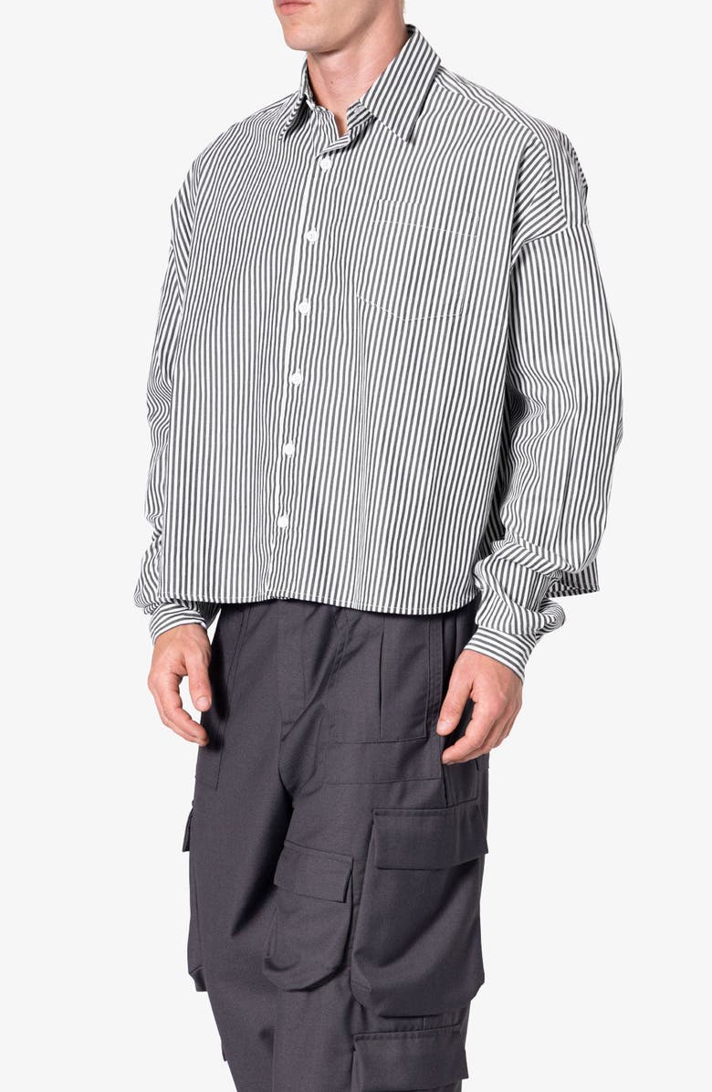 mnml Stripe Cotton Button-Up Shirt, Alternate, color,