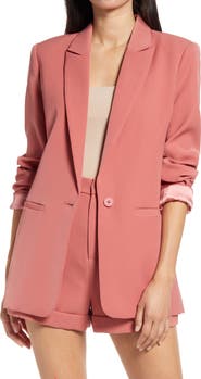 Endless Rose Tailored Single Button Blazer