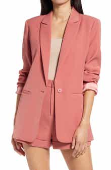 Endless Rose Tailored Single Button Blazer