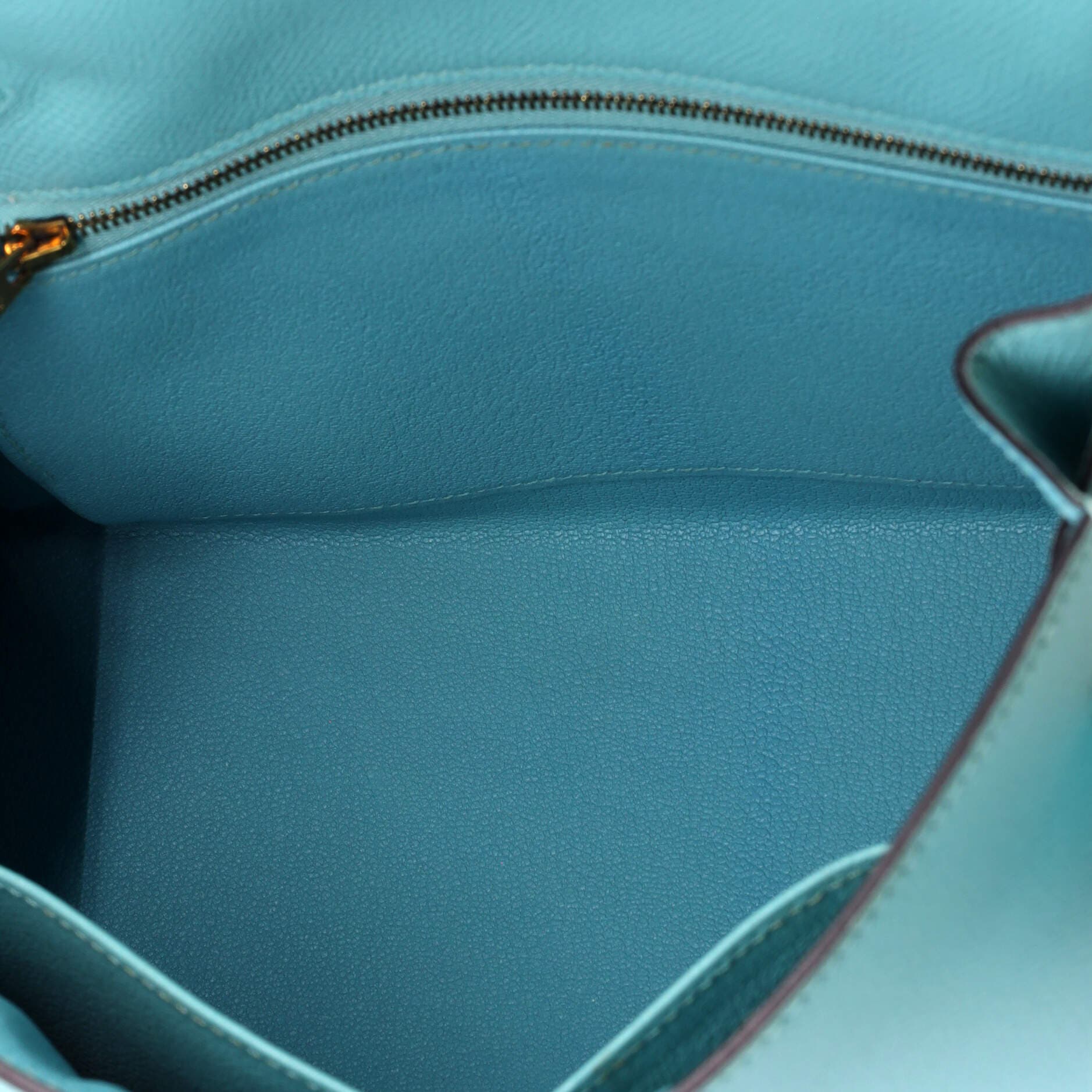 Pre-Owned Hermes Kelly Handbag Blue Epsom with Gold Hardware 28, Alternate, color, Bleu Atoll