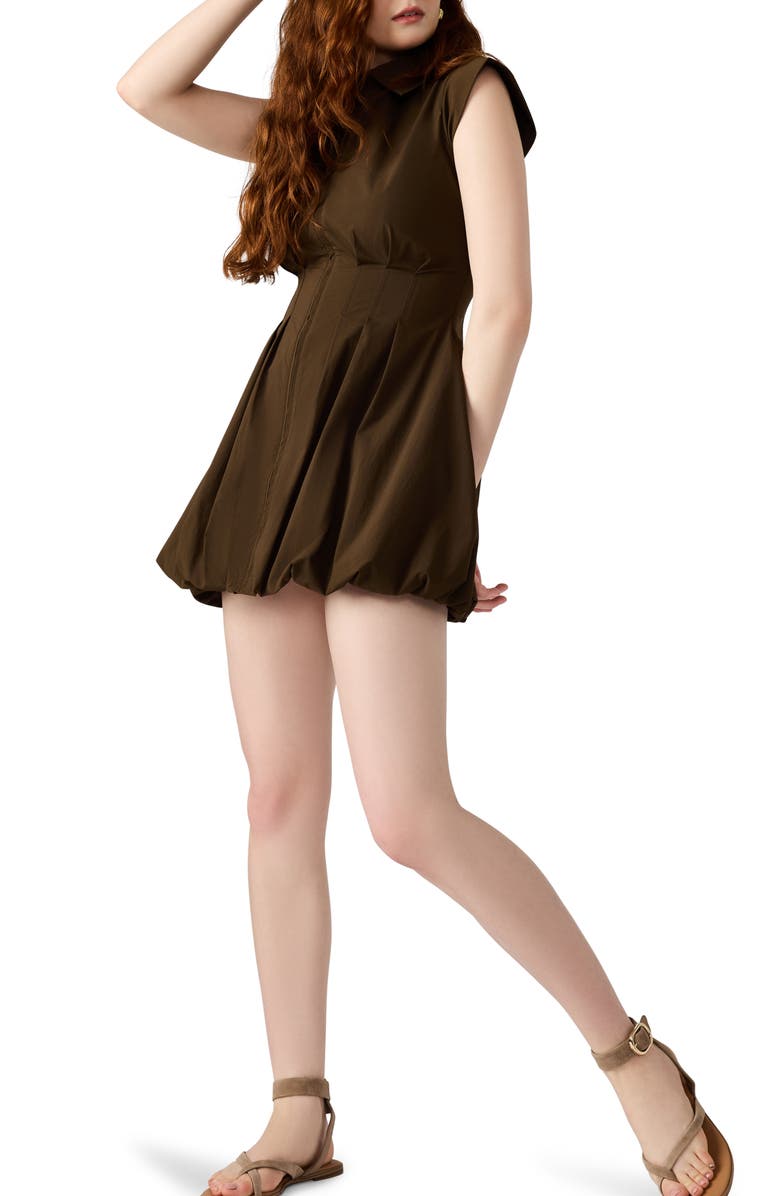 Steve Madden Dyanne Bubble Hem Minidress, Alternate, color, Demitasse