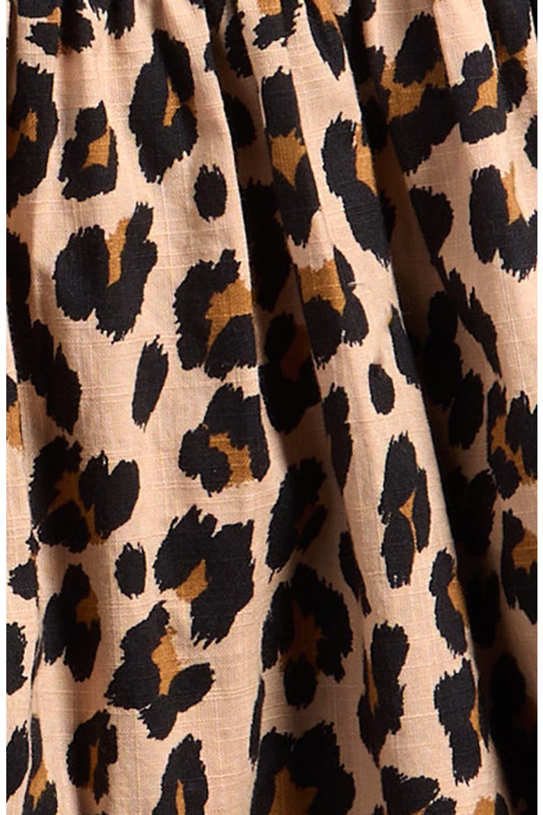 Kids' Leopard Print Cotton Dress, Alternate, color, BROWN MULTI