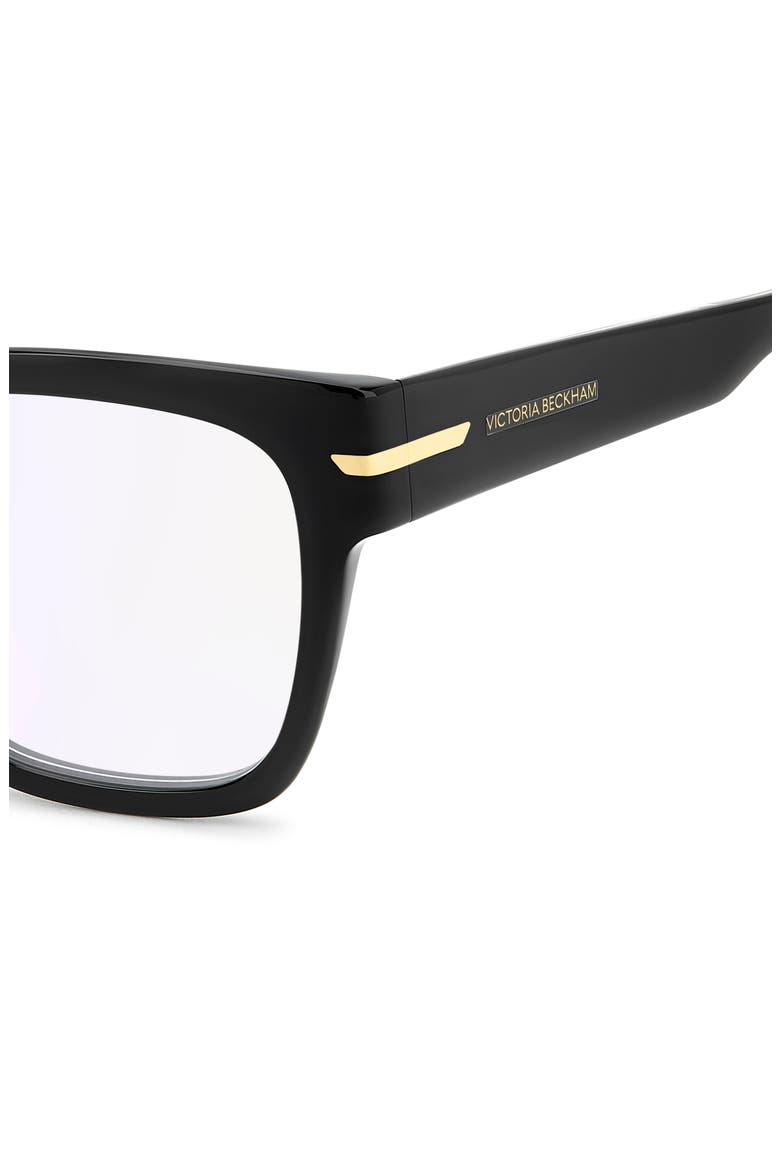 53mm Square Optical Glasses, Alternate, color, BLACK/ VIOL SP