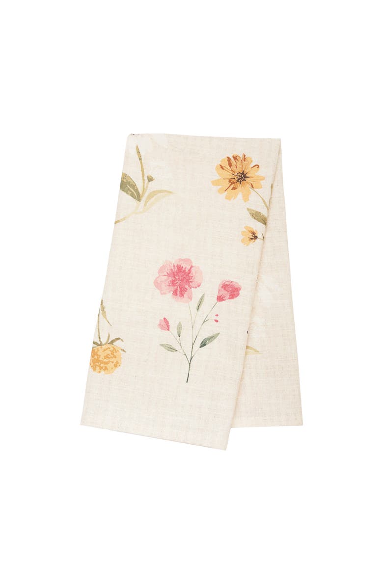 C&F Home April showers Floral Towel, Main, color, White