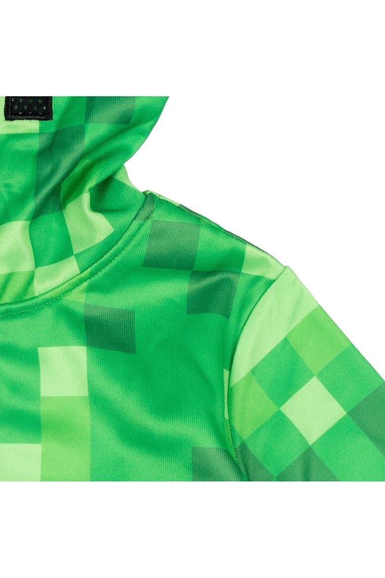 Fleece Zip-up Hoodie (toddler, Little Kid & Big Kid), Alternate, color, Creeper Mask Green