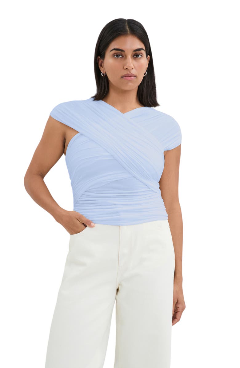Marcella Alyssa Infinity Jersey Top, Alternate, color, Ice Blue