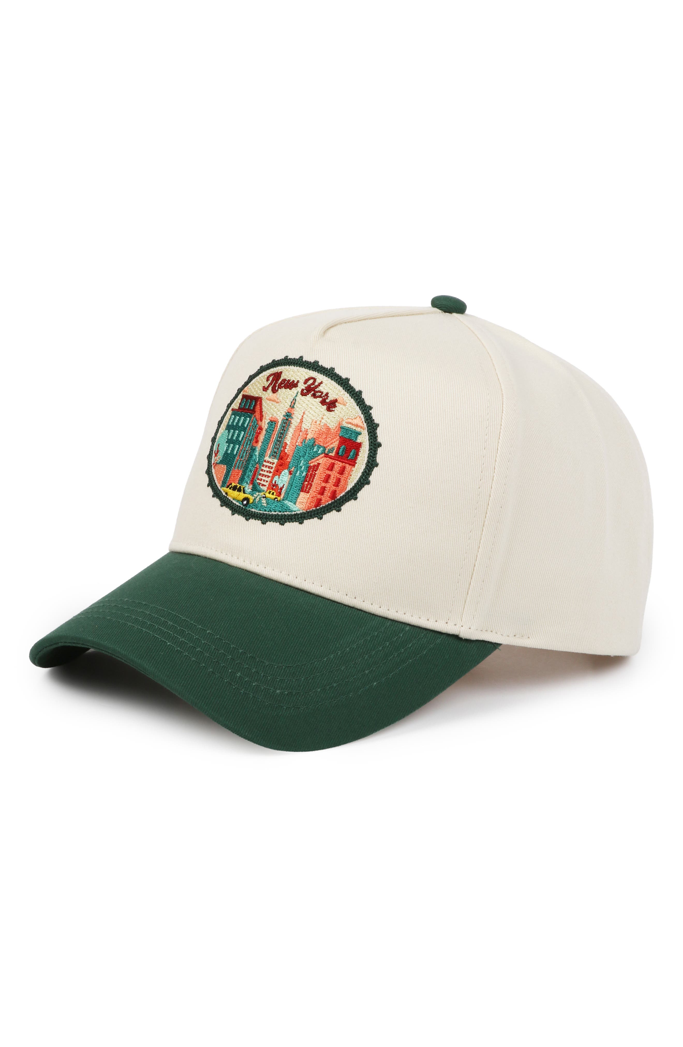 David & Young New York Embroidered Patch Cotton Baseball Cap