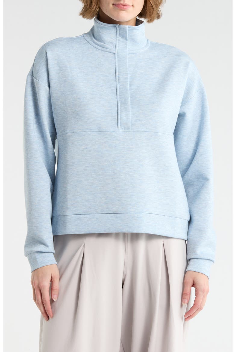 Skyline Scuba Knit Half Zip Sweatshirt, Main, color, HEATHER THUNDERSTORM