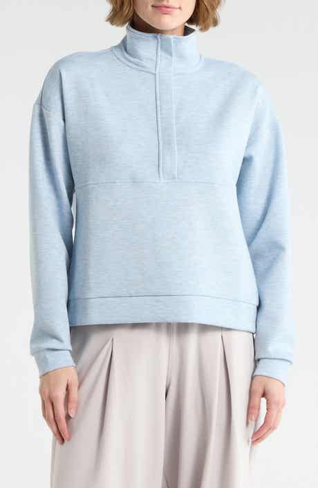 YOGALICIOUS Skyline Scuba Knit Half Zip Sweatshirt